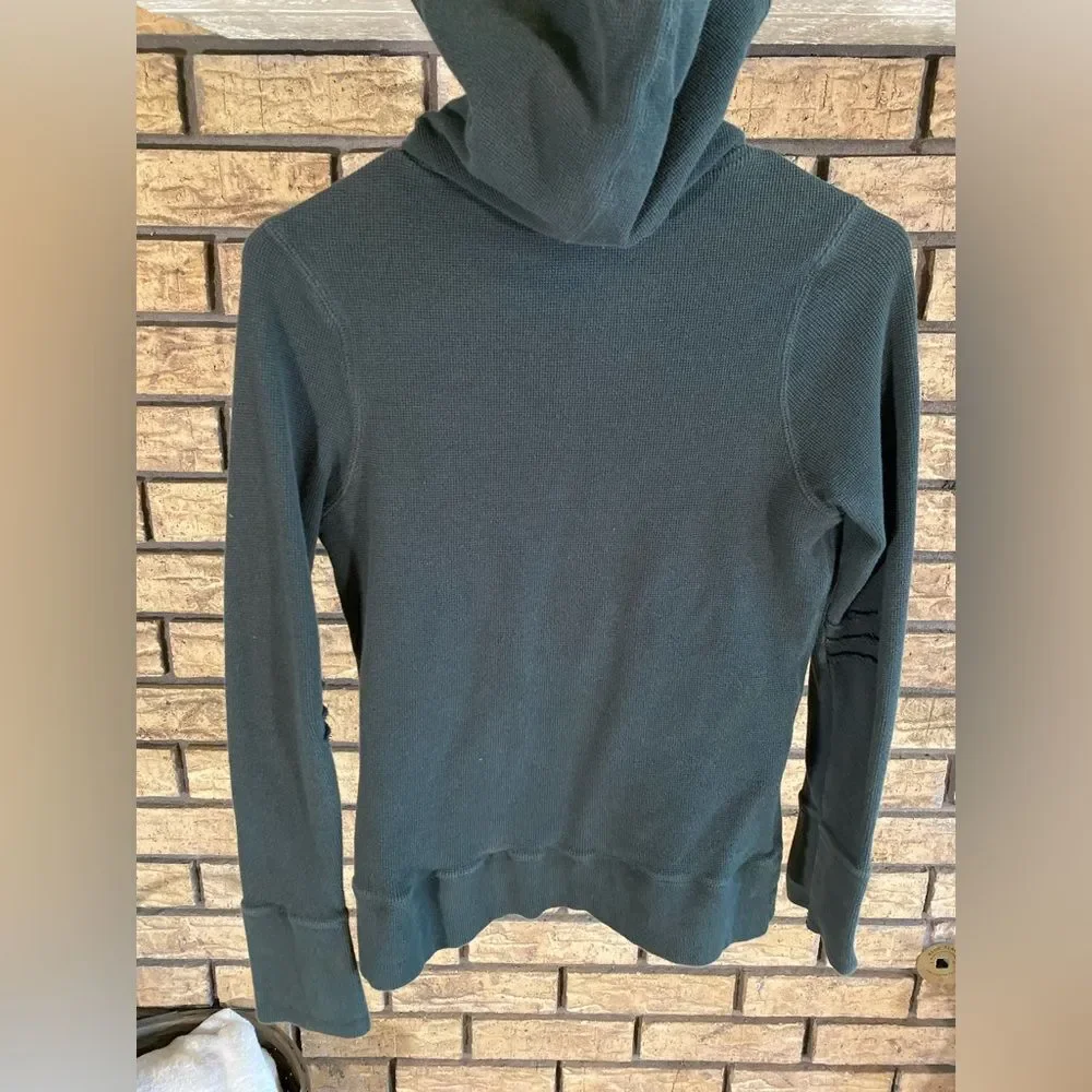 Joie dark green zip‎ up hoodie - Picture 6 of 7